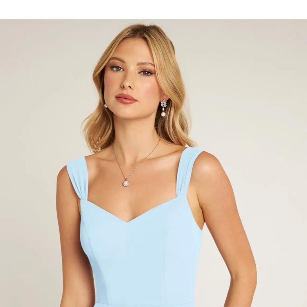 Stylish Light Blue Sleeveless Dress